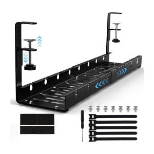 Wire Mesh Cable Tray for Desk Retractable and Perforated for Easy Cable