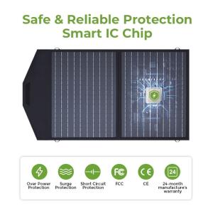 156.75mmx156.75mm Cell Size PET Monocrystalline Solar Foldable Panel 100w for