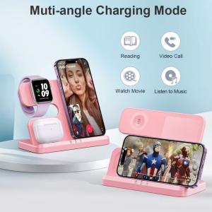 3 in 1 Charging Station for iPhone, Wireless Charger for iPhone 15 14 13 12 11 X