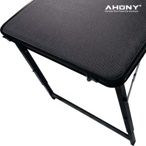 Black Smart 65w Foldable Solar Table for Outdoor Camping , Solar Charged Picnic