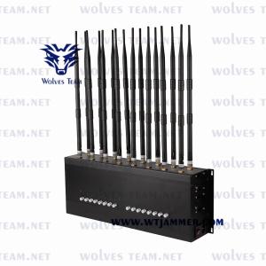 High Power Adjustable All Cell Phone Signal Jammer 42W WIFI VHF UHF GPS 3G 4G 5G