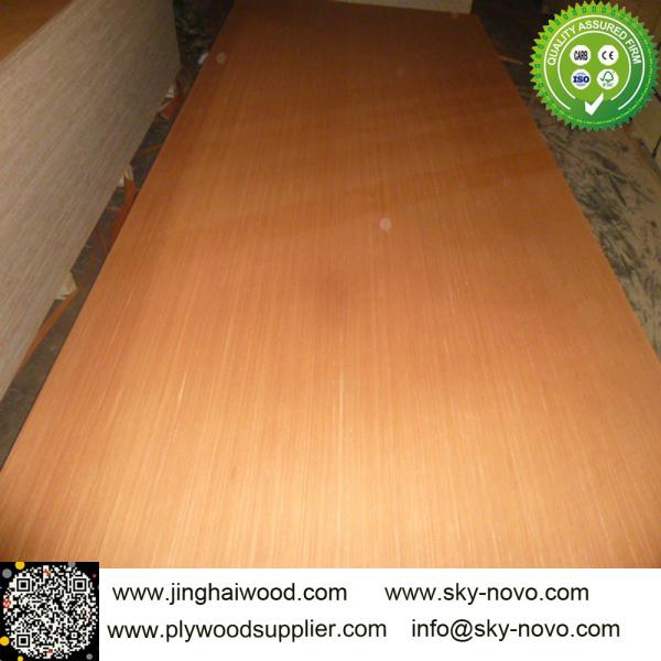 Quality 6mm red engineered veneer face plywood wholesale