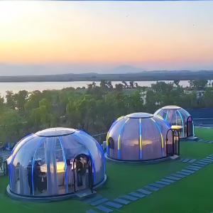 China Prefabricated House Campsite Villa Hotel Easy Assemble Prefab Bubble Cabin House on sale