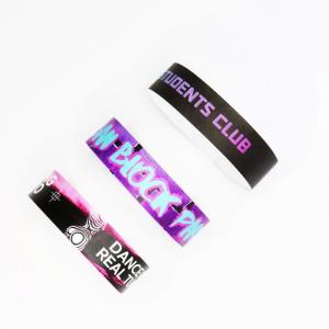 Full Color Printing Tyvek Paper Event Wristbands Adjustable and Customizable for