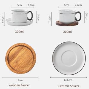 Minimalism Porcelain Cups Saucers Sustainable Drinkware For Afternoon Tea And