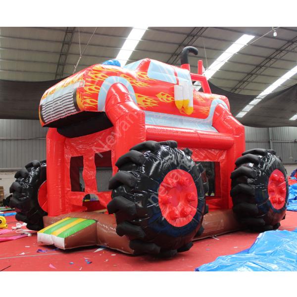 Kids Playground Inflatable Car Bouncing House 3D Design Air Blow UP Customized Color
