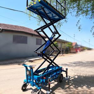 Factory Supply Mini Manual Battery Power Electric Push Around Scissor Lift Type