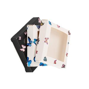 Custom Logo Printing Beauty False Eyelash Paper Packaging Boxes With Clear