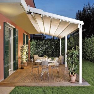 Luxury Design Aluminum Awning Weatherproof Retractable Roof & Reinforced Gussets