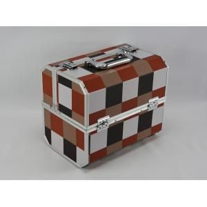 China PU Leather Aluminum Cosmetic Case Two Locks And One Handle Size 300 * 220 * 245mm on sale
