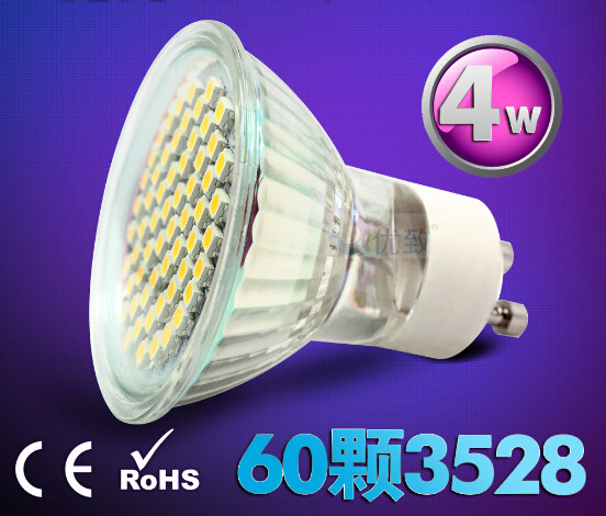 4W Ceramic indoor lighting bulb down lamp led spot light GU10 220V E27 60pcs