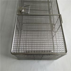 Square Round Wire Mesh Baskets Stainless Steel For Sterilizing Cleaning Part