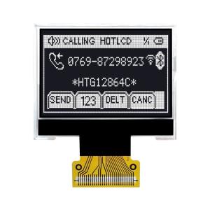 Cheap Durable 128X64 COG LCD Module Graphic ST7565R With White Side Backlight HTG12864C for sale