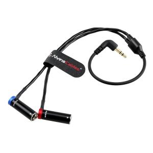 Alvin's Cables RØDE GO II/Canon C70 3.5mm TRS to Dual TA3M Mini XLR Breakout