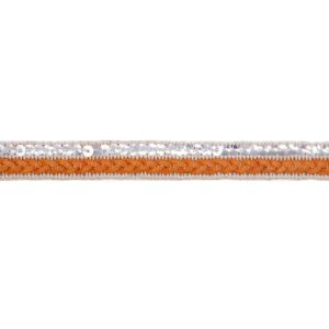 KJ20015 Leather Sequin 1.5cm White Crochet Trim