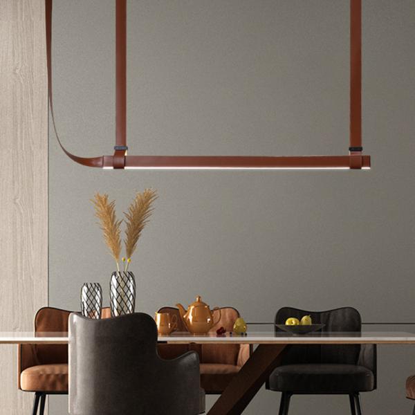 Italy Designer Chandelier Replica Lamp Dinning Room Fabric Belt Suspension Light