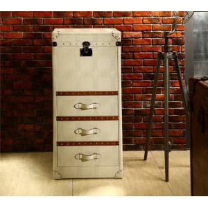 Retro Vintage Leather Storage Steamer Trunk With Drawer Chest Full Handcrafted