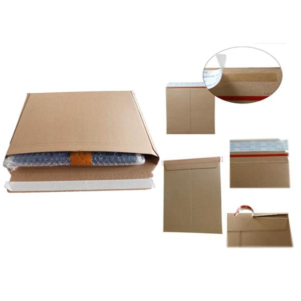 Corrugated 28pt 550gsm Kraft Mailing Box Self Sealing