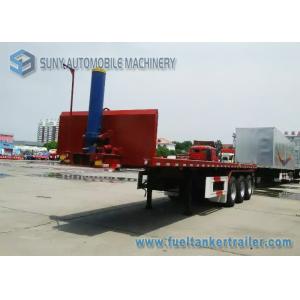 40 Ft Container Flatbed Dump Heavy Duty Flatbed Trailer 3 Axles 50T