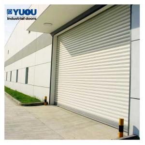 12m Remote Control Steel Roller Shutter Door 1.2mm Slat 11 Level Wind Resistant