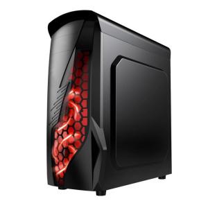 ETEK Airflow ATX Mid-Tower With Hollow & Transparent Front Panel Full Acrylic
