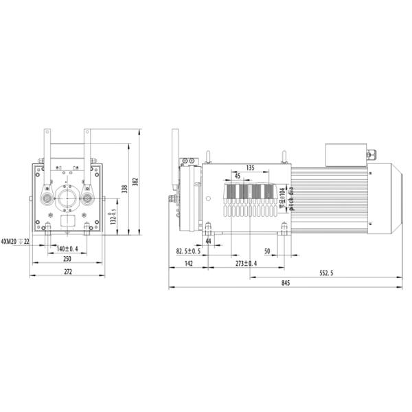 1.0 / S Elevator Lift Gearless Traction Machine / Motor For Passenger Elevator