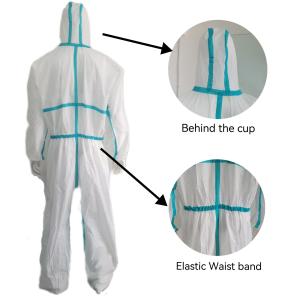 Non-Woven Isolation Coveralls Elastic Wrist Style Waterproof Anti-Static