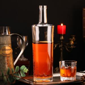 Body Material Glass and Customized Printing for 500ml Glass Bottle of Whisky