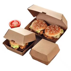 Eco-Friendly Custom Printed Kraft Clamshell Burger Boxes 7-10 Days Lead Time for