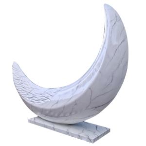 Landscape Ornament Customized Moon Shape Fiberglass Sculpture