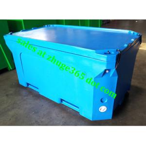 Rotomolded 1500Liter Blue Insulated Fish Container Seafood Processing Insulated