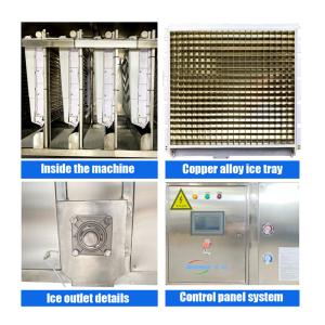 5000kg/day Industrial Ice Cube Making Machine 5ton Capacity with Shell Tube