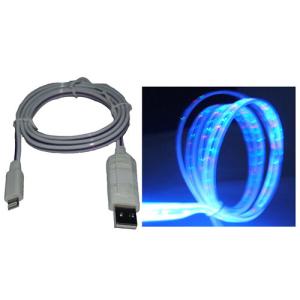 China Clear Flat  Multicolor Glowing Optical Cable To 8 Pin Cable for IPhone5/iPad4/iPad Mini on sale