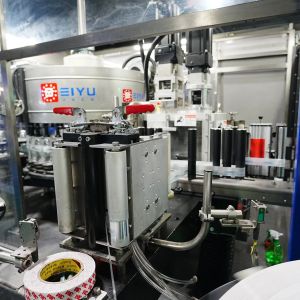 Cheap Automatic Hot Melt Glue Labeler Machine with 380V 50Hz Power for 500-10000kg/Day Capacity and 100g-3kg Container Size for sale