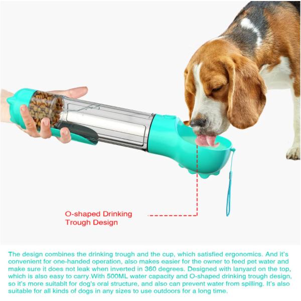 500ML Portable Dog Water Bottle Dispenser Puppy Portable Dog Drinker