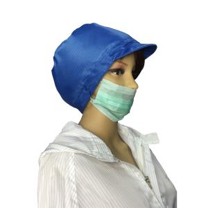 Breathable Re Useable ESD Safe Clothing ESD Hat 5x5 Cm Top Mesh Window