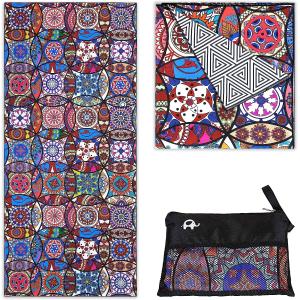 Personalized Microfiber Sand Free Custom RPET Custom Beach Towel With Zipper