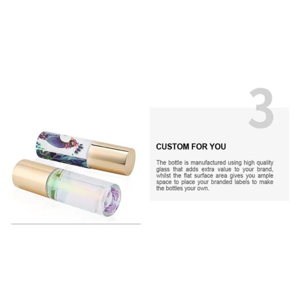 30ml 1oz Mixed Colour Glass Essential Bottle With Pump Luxury Skincare Packaging