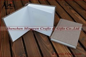 China Fabric Linen Wedding Slip in Album Matted Photo Album with inserts on sale