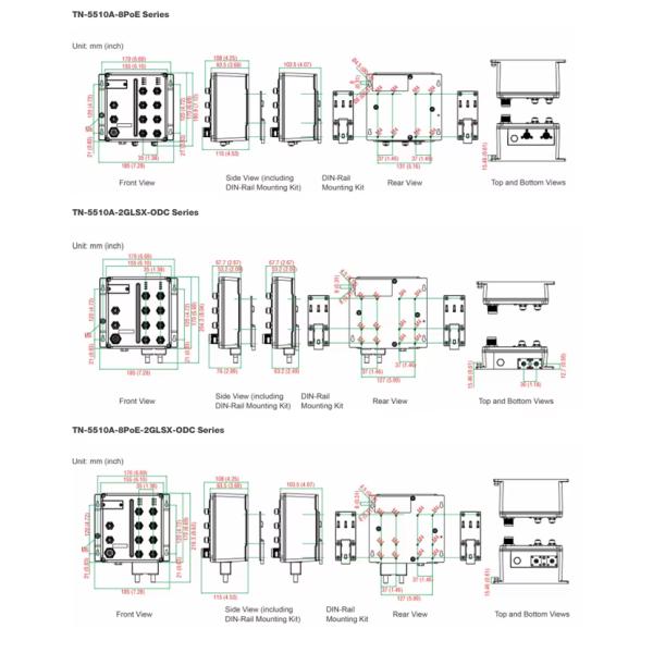 Moxa TN-4500A /TN-5500A Series switch EN 50155 POE switches Industrial Ethernet Switches
