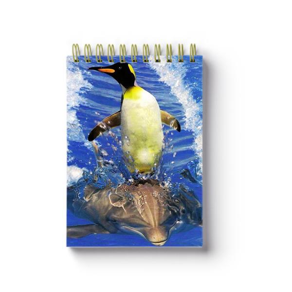 Sea Animal Image Custom Printed Spiral Notebooks 3D Cover High Definition