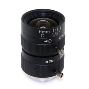 6mm lens 1/2" 3 Megapixel Lens Manual Fixed Lens C Mount Industrial lens For