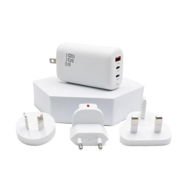 65W 3 Port Fast Charging Wall Charger USB C Type C Charger Block For Tablets