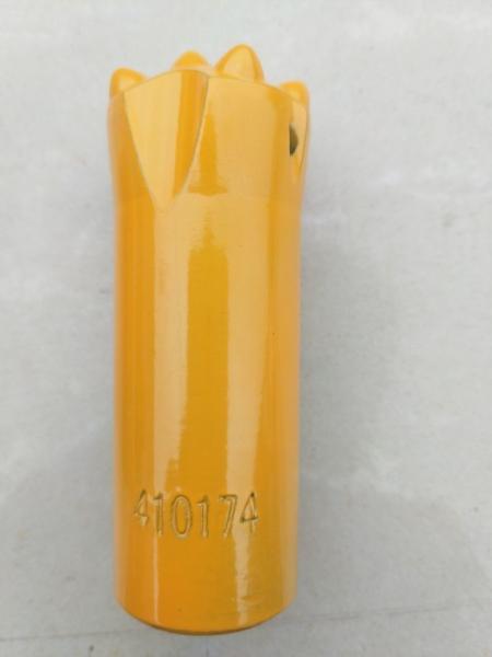Quality Long Skirt Taper Button Bit Threaded Button Bits 32 - 42mm Diameter For Ore Mining wholesale