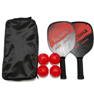 Pickleball Paddle Racket Set With Portable Carry Bag Wooden Racquet for For
