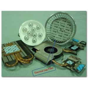 Ultra Thin Adhesive Thermal Gap Filler For LCD Led TV / Lamps Compressible for