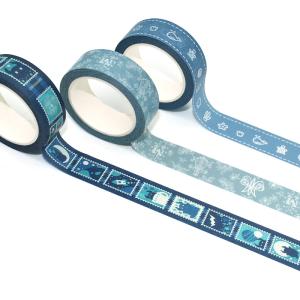 Custom Cartoon Design Bullet Journal Color Printed Washi Paper Masking Tape