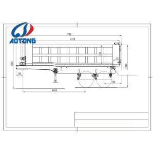 10 Leaf Spring Dump Semi Trailer for 50CBM / 60 TONS Coal Transportation and