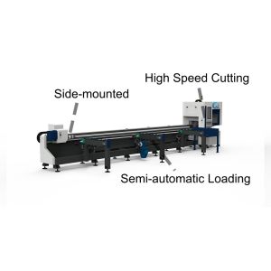 High Speed Standard Model Tube Cutting Machine Side Mounted Lathe Semi Automatic Loading