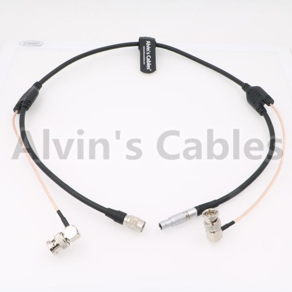 2 Pin to Hirose 4 Pin Male BNC Cable for Teradek 55 Bond BMCC Camera